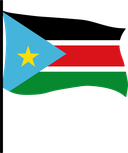 The Flag of South Sudan Pole Flag III
