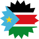 The Flag of South Sudan Star Burst