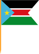 The Flag of South Sudan V Cut