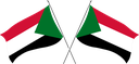 The Flag of Sudan Crossed Flags