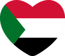 The Flag of Sudan Heart