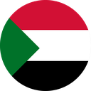 The Flag of Sudan Round