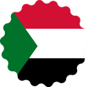 The Flag of Sudan Scallop Circle
