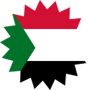 The Flag of Sudan Star Burst
