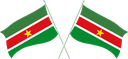 The Flag of Suriname Crossed Flags
