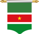 The Flag of Suriname Hanging Banner I