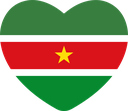 The Flag of Suriname Heart