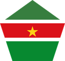 The Flag of Suriname Pentagon