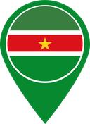 The Flag of Suriname Map Pin
