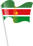 The Flag of Suriname Pole Flag I