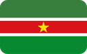 The Flag of Suriname Rounded Rectangle
