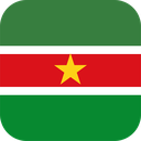 The Flag of Suriname Rounded Square
