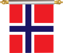 The Flag of Svalbard and Jan Mayen Hanging Banner IV
