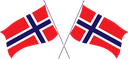 The Flag of Svalbard and Jan Mayen Crossed Flags