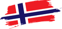 The Flag of Svalbard and Jan Mayen Brushed