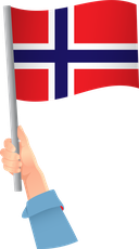 The Flag of Svalbard and Jan Mayen Handheld
