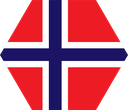 The Flag of Svalbard and Jan Mayen Hexagon I