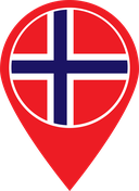 The Flag of Svalbard and Jan Mayen Map Pin