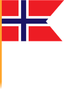 The Flag of Svalbard and Jan Mayen V Cut