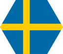 The Flag of Sweden Hexagon I