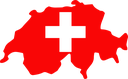 The Flag of Switzerland Map