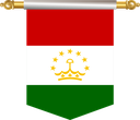 The Flag of Tajikistan Hanging Banner III