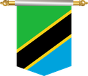 The Flag of Tanzania Hanging Banner III