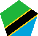 The Flag of Tanzania Pentagon