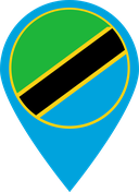 The Flag of Tanzania Map Pin