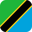 The Flag of Tanzania Rounded Square