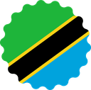 The Flag of Tanzania Scallop Circle