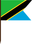 The Flag of Tanzania V Cut