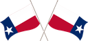 The Flag of Texas Crossed Flags