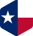The Flag of Texas Rounded Hexagon