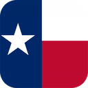 The Flag of Texas Rounded Square