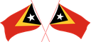 The Flag of Timor Leste Crossed Flags