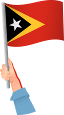 The Flag of Timor Leste Handheld
