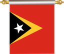 The Flag of Timor Leste Hanging Banner IV
