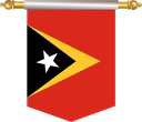 The Flag of Timor Leste Hanging Banner III