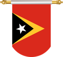 The Flag of Timor Leste Hanging Banner II