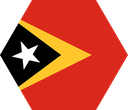 The Flag of Timor Leste Hexagon I