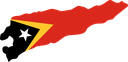 The Flag of Timor Leste Map
