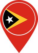 The Flag of Timor Leste Map Pin