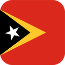 The Flag of Timor Leste Rounded Square
