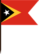 The Flag of Timor Leste V Cut