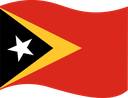 The Flag of Timor Leste Wavy I