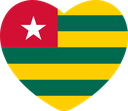 The Flag of Togo Heart