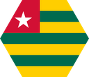 The Flag of Togo Hexagon I