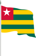 The Flag of Togo Pole Flag II