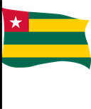 The Flag of Togo Pole Flag III